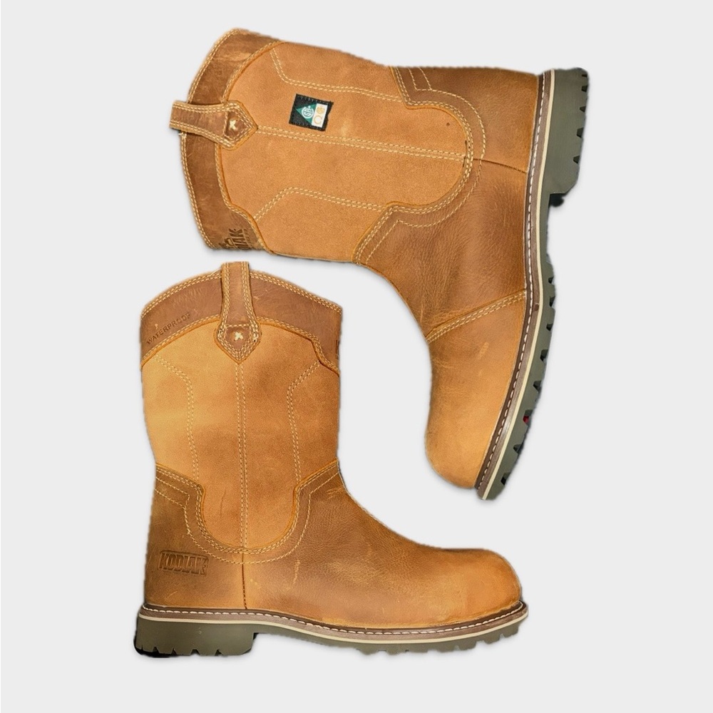 Kodiak Women's sz 8 (38.5) Bralorne Wellington Waterproof Leather Work Boot Tan
